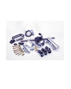 Flaming River 1955-56 Chevy Power Rack & Pinion Cradle Kit - Polished Floor Shift Tilt Column