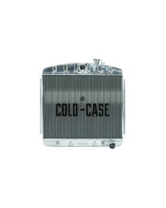 Chevy Tri-Five Cold Case Performance Polished Aluminum Radiator, Big 2 Row, 6-Cylinder Position, 1955-1956