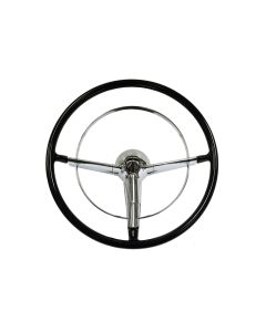 Chevy Steering Wheel, Complete With Horn Ring & Hardware, 18" Diameter, Bel-Air, 1955-1956