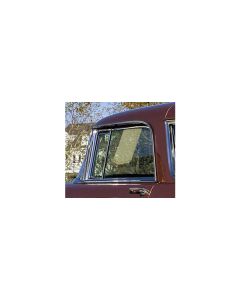 Chevy Door Glass, Installed In Frame, Smoke Tinted, Nomad, Left, 1955-1957