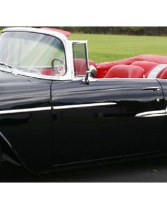 Chevy Vent Window, Installed In Frame, Smoke Tinted, Convertible,Left, 1955-1957
