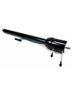 1957 Chevy ididit Black Powder Coated Tilt Steering Column, For Floor Shift& CCI Rack & Pinion