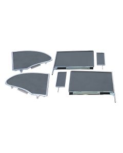 Side Glass,Installed w/Frames,Smoke,2-Door Hardtop,55-57