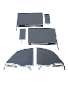 Side Glass,Installed w/Frames,Smoke,Convertible,55-57