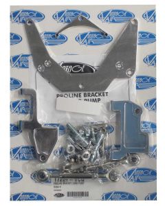 1955-1957 Chevy Air Conditioning & Alternator Brackets, Polished, Small Block With Long Water Pump