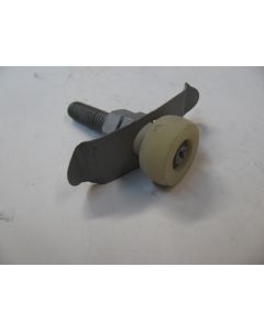 1956-1957 Chevy 4 Door Hardtop Rear Door Window Center Guide Shoe Roller, Used