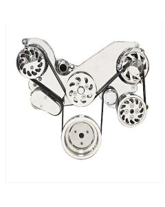 GM LS1-LS7 Serpentine Accessory Drive Kit, Chrome Finish