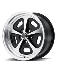American Racing 500 Mono Black Wheel W/ Machine, 15X7