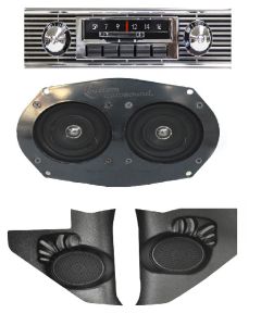 1955-1956 Chevy Custom Autosound Slidebar Radio, w/Speakers
