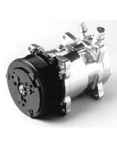 Full Size Chevy Air Conditioning Compressor, Chrome, Sanden508 & 134A,1958-1972