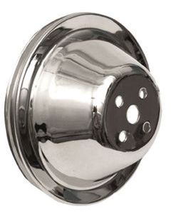 Chevelle Water Pump Pulley, Small Block, Single Groove, Chrome, 1964-1968