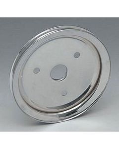 Chevelle Crankshaft Pulley, Small Block, Single Groove, Chrome, 1964-1968
