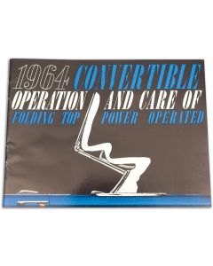 Chevelle Convertible Top Operating Manual, 1964