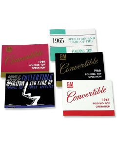 Chevelle Convertible Top Operating Manual, 1968