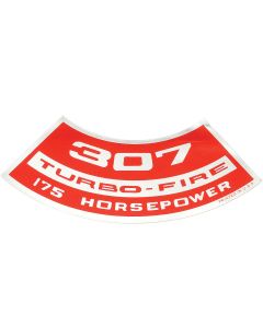 Chevelle Air Cleaner Decal, 307 Turbo-Fire 175 hp, 1968