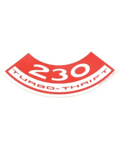 Chevelle Air Cleaner Decal, 230 Turbo-Thrift, 1966