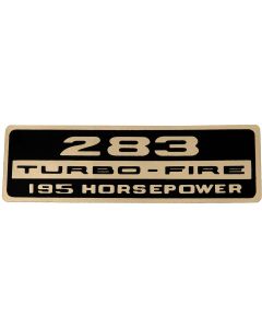 Chevelle Valve Cover Decal, 283 Turbo-Fire 195 hp, 1964-1967