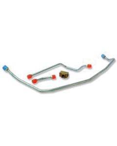 Chevelle Gas Lines, Pump To Carb 454 LS6, 3 Piece With FuelBlock,1970