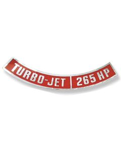 1964-1972 Chevelle Air Cleaner Decal, "Turbo-Jet 265 hp"