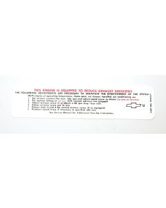 1968 Chevelle Decal, Emission