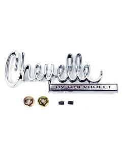 Chevelle Trunk Emblem, Chevelle By Chevrolet, 1970