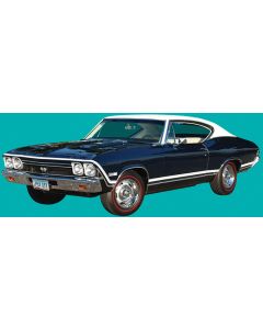 Chevelle Body Stripe Kit, Black, Super Sport (SS), 1968