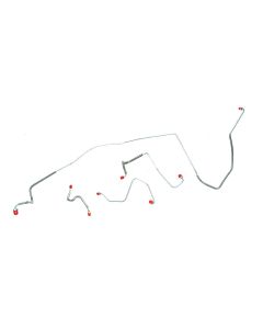 Chevelle Brake Line Set, Front, Super Sport (SS), For Cars With Manual Drum Brakes, 1967