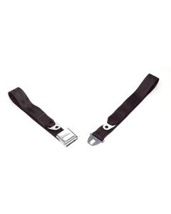 Chevelle Seat Belt, Front, Black, 1964-1966 Early