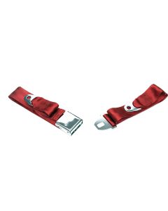 Chevelle Seat Belt, Front, Dark Red, 1964-1966 Early