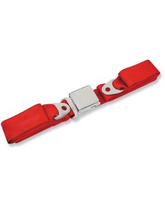 Chevelle Seat Belt, Front, Bright Red, 1965-1966 Early