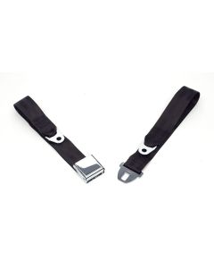 Chevelle Seat Belt, Rear, Black, 1964-1966 Early