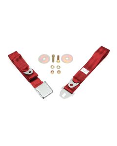 Chevelle Seat Belt, Rear, Dark Red, 1964-1966 Early