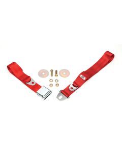 Chevelle Seat Belt, Rear, Bright Red, 1965-1966 Early