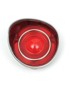 Chevelle Taillight Lens, Except Wagon, With Chrome Trim, Left, 1971