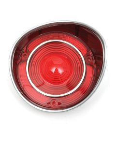 Chevelle Taillight Lens, Except Wagon, With Chrome Trim, Right, 1971