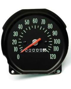 Chevelle Speedometer, With Green Numbers, Super Sport (SS),For Cars With Floor Shift Transmission, 1970