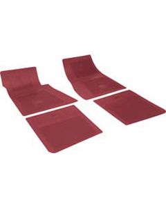 Chevelle Floor Mats,w Bowtie Emblem,  Red, w/ Bowtie Emblem,4Pc, 1964-1972