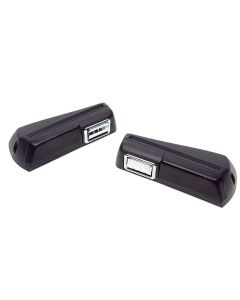 Chevelle Armrest Pad & Base Set, Rear, Black, With Ashtray & Without Chrome Trim, 2-Door Coupe, 1968-1969