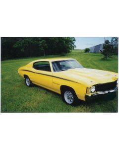 Chevelle Body Stripe & Hood Decal Kit, Heavy Chevy, Complete, Black, 1971-1972