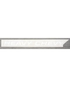 Chevelle Hood Decal, Heavy Chevy, White, 1971-1972