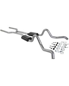 Chevelle Exhaust System, Dual, 3", Aluminized American Thunder, For Cars With Headers, Flowmaster, 1964-1967