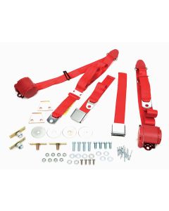 1966-1972 Chevelle Retractable 3 Point Seat Belt -Shoulder harness Front Kit