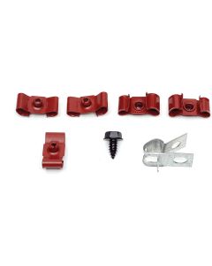 1964-1967 Chevelle Fuel Line Retaining Clips, Double, 5/16" & 1/4", For Cars With Return Line