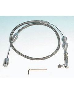 Chevelle Throttle Cable Assembly, 24" Long, Stainless Steel, Hi-Tech, Lokar, 1964-1972