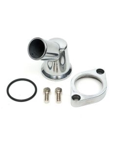 Chevelle Thermostat Housing, Small Block, 40 Degree Swivel,Polished Aluminum, With O-Ring Seal, 1964-1972