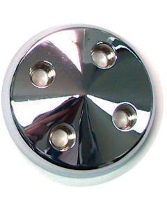 1964-1968 Chevelle Water Pump Pulley Nose, Polished Billet Aluminum, For Cars With Short Water Pump