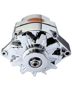 Chevelle & Malibu Alternator, 100 Amp, Chrome, Powermaster,1964-1983