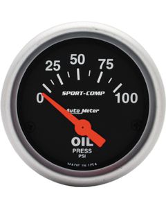 Chevelle Oil Pressure Gauge, Electric, Sport-Comp Series, Autometer, 1964-1972