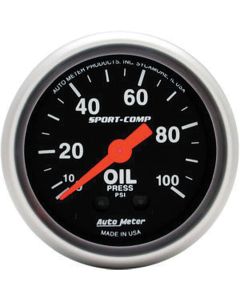 Chevelle Oil Pressure Gauge, Mechanical, Sport-Comp Series,Autometer, 1964-1972