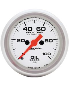 Chevelle Oil Pressure Gauge, Electric, Ultra-Lite Series, Autometer, 1964-1972